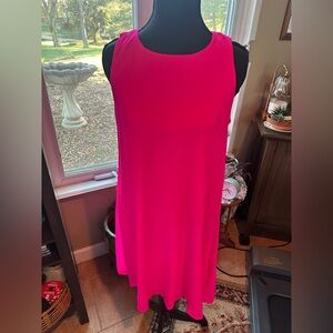 Tacera Vibrant Pink Sleeveless Dress Size S